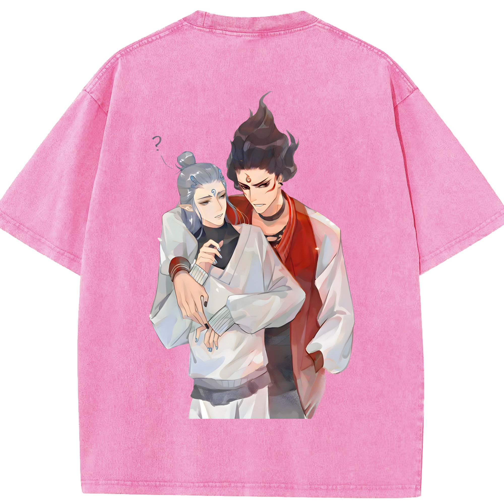 （画像用） Ne Zha 2 ナタ 魔童の大暴れ 綿100% ヴィンテージ風 半袖Tシャツ（背面プリント）